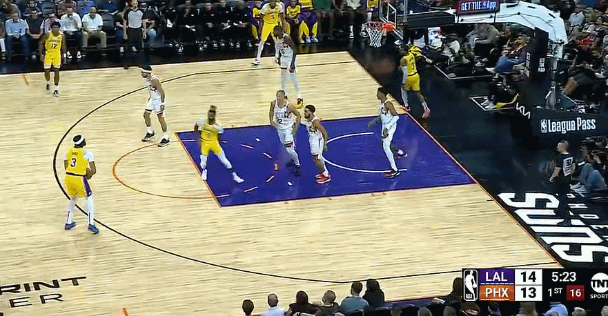 🏀NBA季前赛半场：浓眉&里夫斯合砍35分 布克20分 湖人62-67太阳