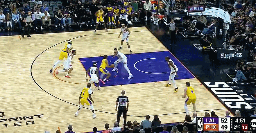 🏀NBA季前赛半场：浓眉&里夫斯合砍35分 布克20分 湖人62-67太阳